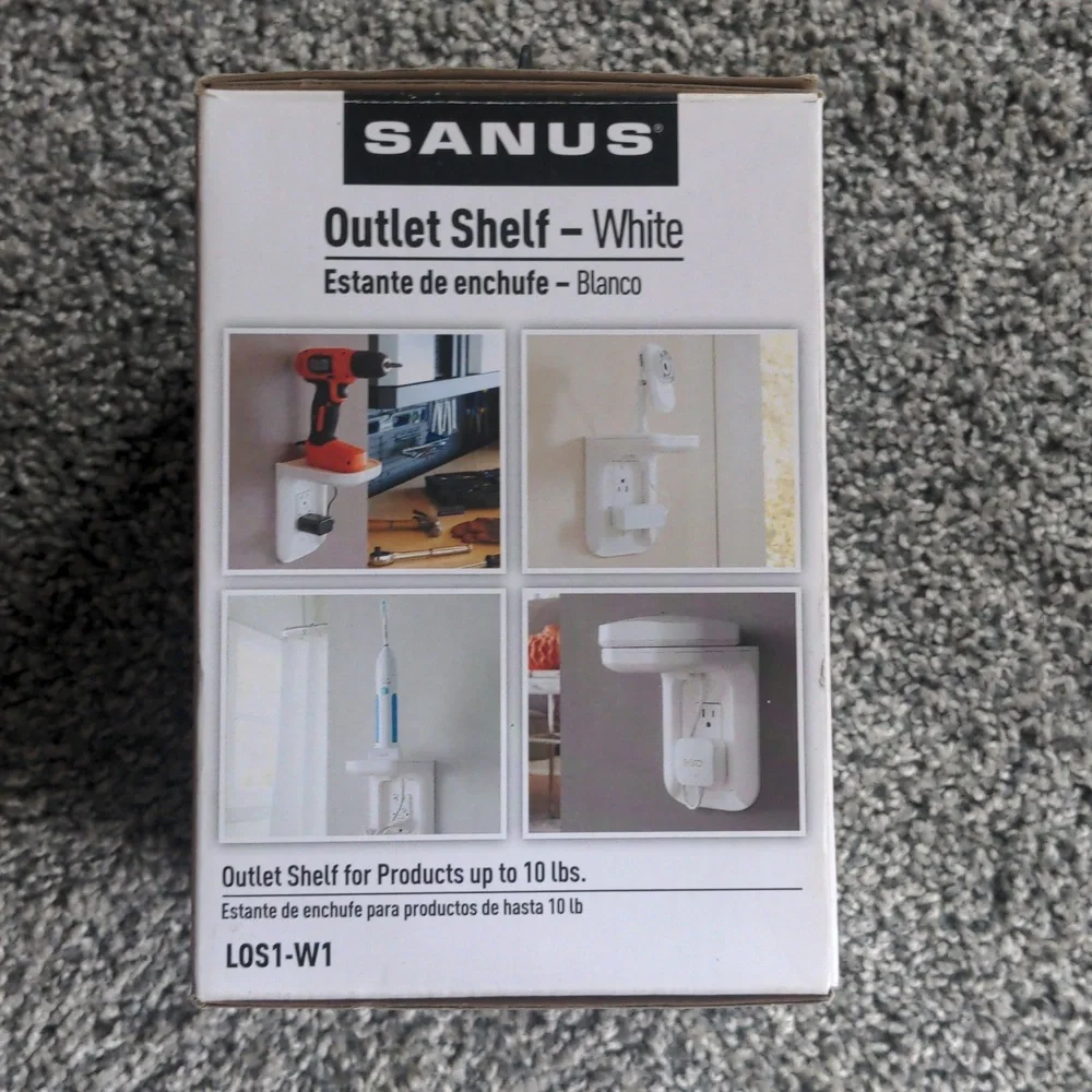 Sanus White Outlet Shelf